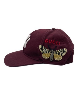 GUCCI/ NEW YORK YANKEES Butterfly Embroidery Baseball Cap GUCCI/ NEW YORK YANKEES Butterfly Embroidery Baseball Cap