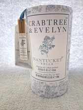 Crabtree Evelyn Nantucket Briar Fragrance Oil Rollerball Hand Creme Set NIB