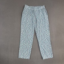 Lands End Pants Womens S 6-8 Blue Green Heathered Sports Knit Straight Pull On