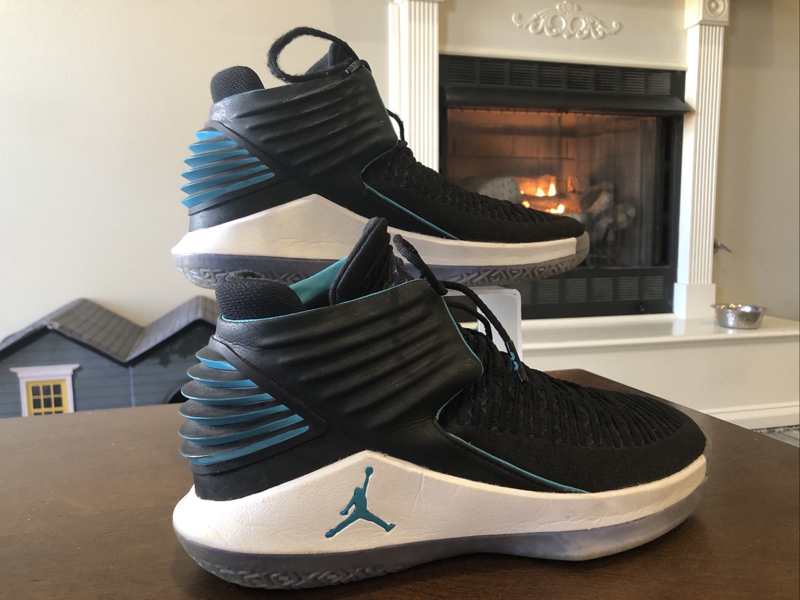 Nike Air Jordan XXXII 32 CEO Black Rapid Teal Shoes AA1253-016 Mens Size 10.5 P9