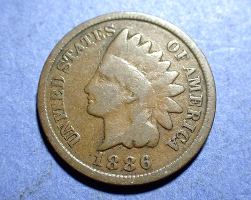 1886 Type 2 Indian Cent  Good+