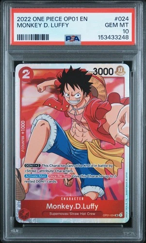 2022 ONE PIECE OP01-ROMANCE DAWN #024 MONKEY D. LUFFY PSA 10