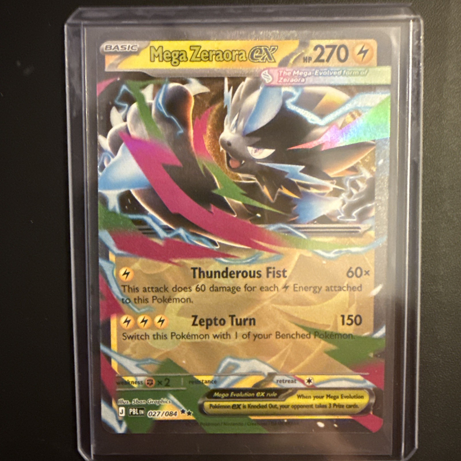 Mega Zeraora Ex 27/84 Pitch Black