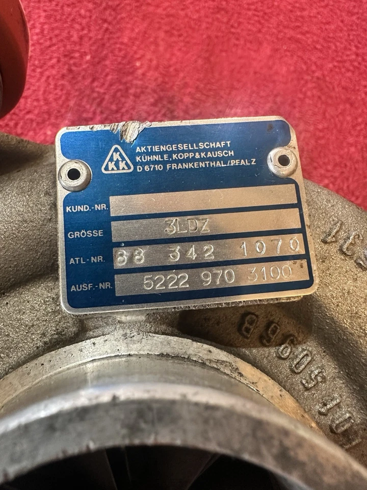 Turbocompresor motor Porsche 930 3,3 L KKK 3LDZ fabricante original alemán 5222 970 3100 Foto 4 de 4