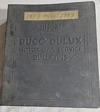 1953 To 1957 Duco Dulux Motor Car Service Bulletins Binder Colors Cadillac Rare