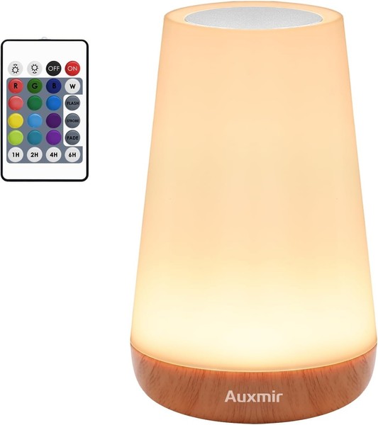 Nachttischlampe RGB Farbwechsel 5 Modi USB Aufladbar Dimmbar Mit Fernbedienung-image