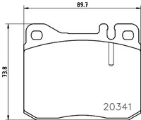 Hella Pagid Bremsbelagsatz Scheibenbremse 8DB 355 017-431 FüR R107 SL W126 C126