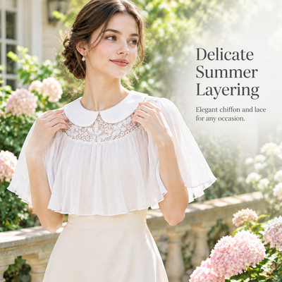 Damen Sommer Chiffon Cape Schal, Gartenpartys - Braut Events