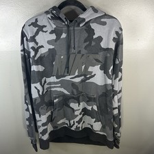 Nike Spellout Camo Camouflage Grey Hoodie Sweatshirt Size Mens Large