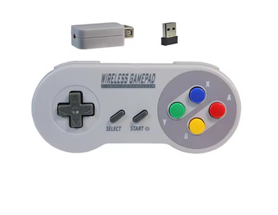 SNES Classic Wireless Controller für Original Super Nintendo Mini & NES, PC USB