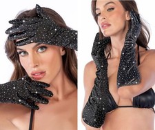Lingerie: Mapale 135 Satin Rhinestone Opera Gloves