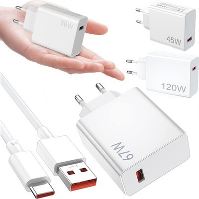 120/90/67/45W für Xiaomi Ladegerät mit USB-C-Kabel Redmi Note Schnellladegerät