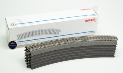 Märklin H0 - 6x Gebogenes C-Gleis, Radius 2 = 437,5 mm 30° Art.- 24230 - AR 84