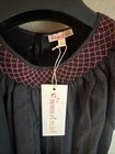 Brand New Moon et Miel Parisian Brand Girls Dress Black Pink Sparkles Cotton S12 — photo 10