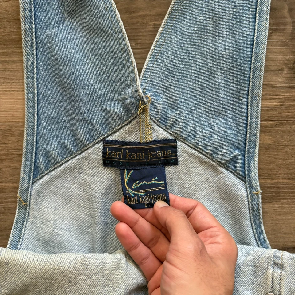 Mono vaquero Karl Kani vintage para hombre talla L azul cremallera hip hop años 90 usado Foto 2 de 4