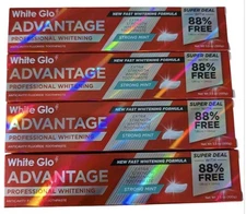 4X WHITE GLO ADVANTAGE PROFESSIONAL WHITENING STRONG MINT TOOTHPASTE 🌿