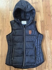 USED San Francisco Giants Puffer Vest Womens Sz SMALL MLB G-III Carl Banks SF