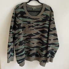 Barefoot Dreams Cozychic Seaside Camo Pullover Sweater Plus Size 3XL Soft Cozy