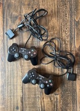 Sony PlayStation 2 DUALSHOCK 2 Analog Controller OEM WORKING TESTED Lot Of 2