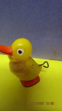 vintage celluloid wind up walking duck made in Japan fuzzt wings