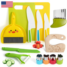 Melican Kids Kitchen Knife Set 15 Pcs Bpa Montessori Kitchen Tools For Toddlers
