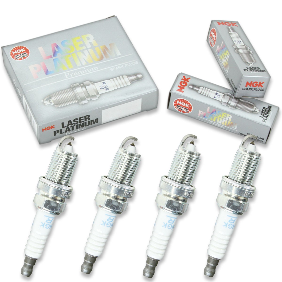 4 pcs NGK Laser Platinum Spark Plugs for 1999-2003 Mazda Protege 1.6L L4 - fi