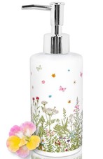 Wildflower Soap Dispenser Vintage Wild Floral Glass Soap Dispenser with Pump ...