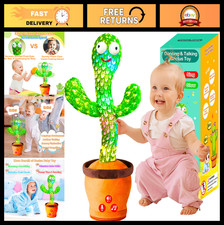 Interactive Dancing Cactus Toy - Volume Adjustable, Singing Mimicking, 50 Son