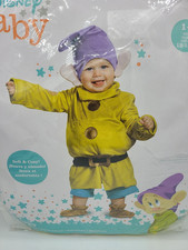 Infant Snow White Deluxe Dopey Disney Baby Dwarf Costume Size 12-18 Months