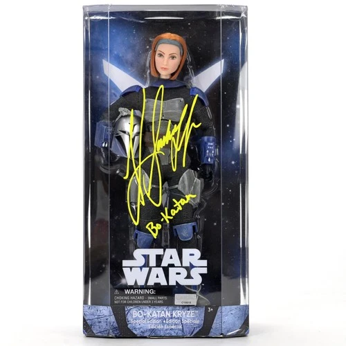Katee Sackhoff Autographed Star Wars The Mandalorian Bo-Katan Ltd Ed Disney Doll