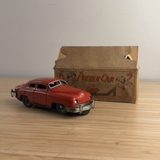 OCCUPIED JAPAN PUZZLE CAR 1940s KOSUGE TIN CLOCKWORK KEY-WIND