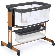 3-in-1 Baby Bassinet, Rocking Baby Bassinets Bedside Sleeper, Adjustable Port...