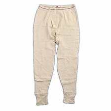 Hanes 60 Long Johns Thermal Cotton Waffle Knit Cream 38-40 Texture Ivory VTG