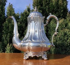 Fabulous Mid 19th C. Silver Plated Coffee Pot - BUXTON & RUSSELL Sheffield c1852