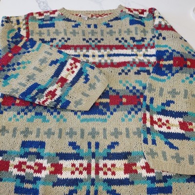 Vintage Mark Shale Sweater 100 Percent Cotton Made In Uruguay 