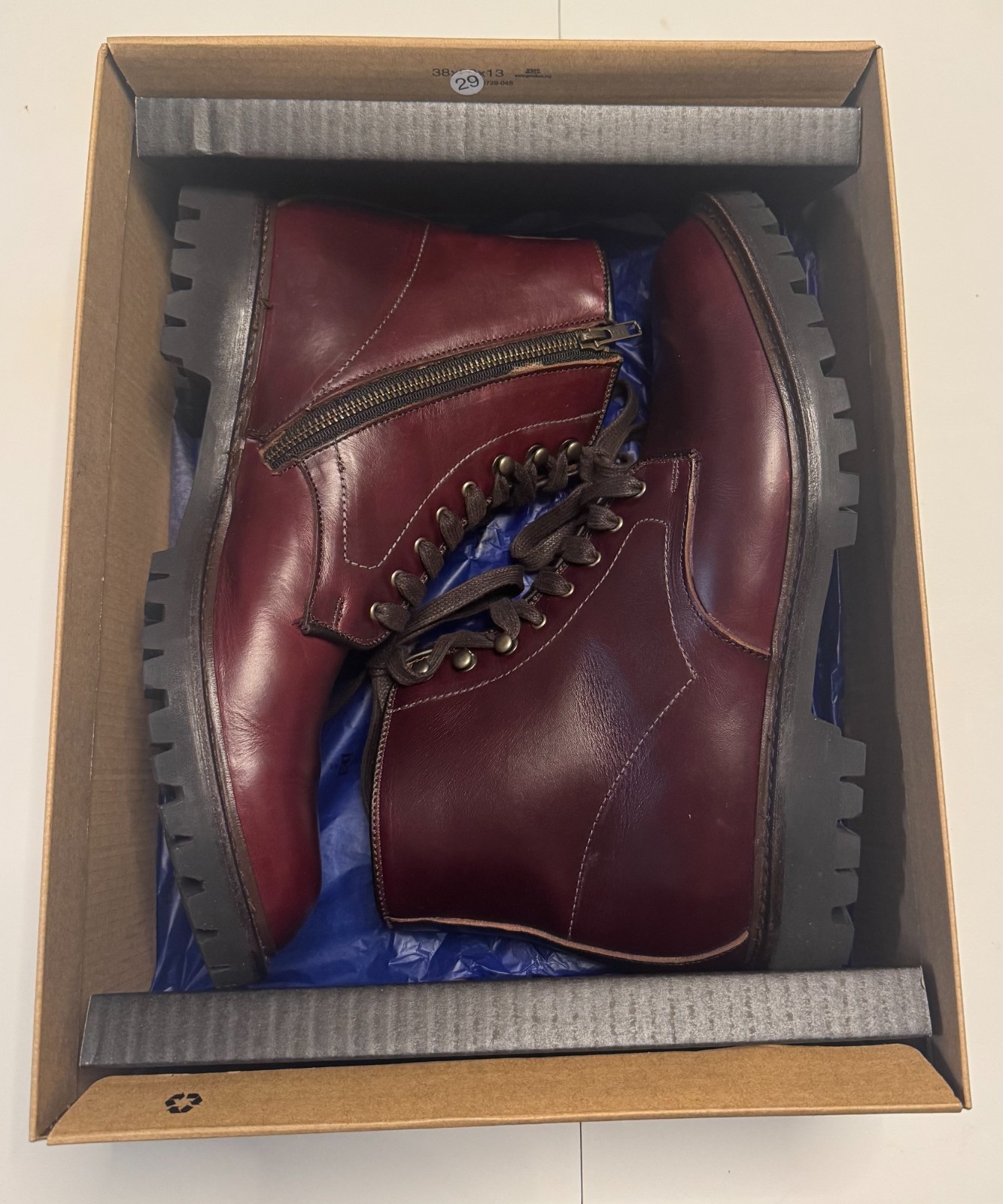 Allen Edmonds Higgins Mill Zip Boots Burgundy Suede Lug Sole Men’s Factory 2nd