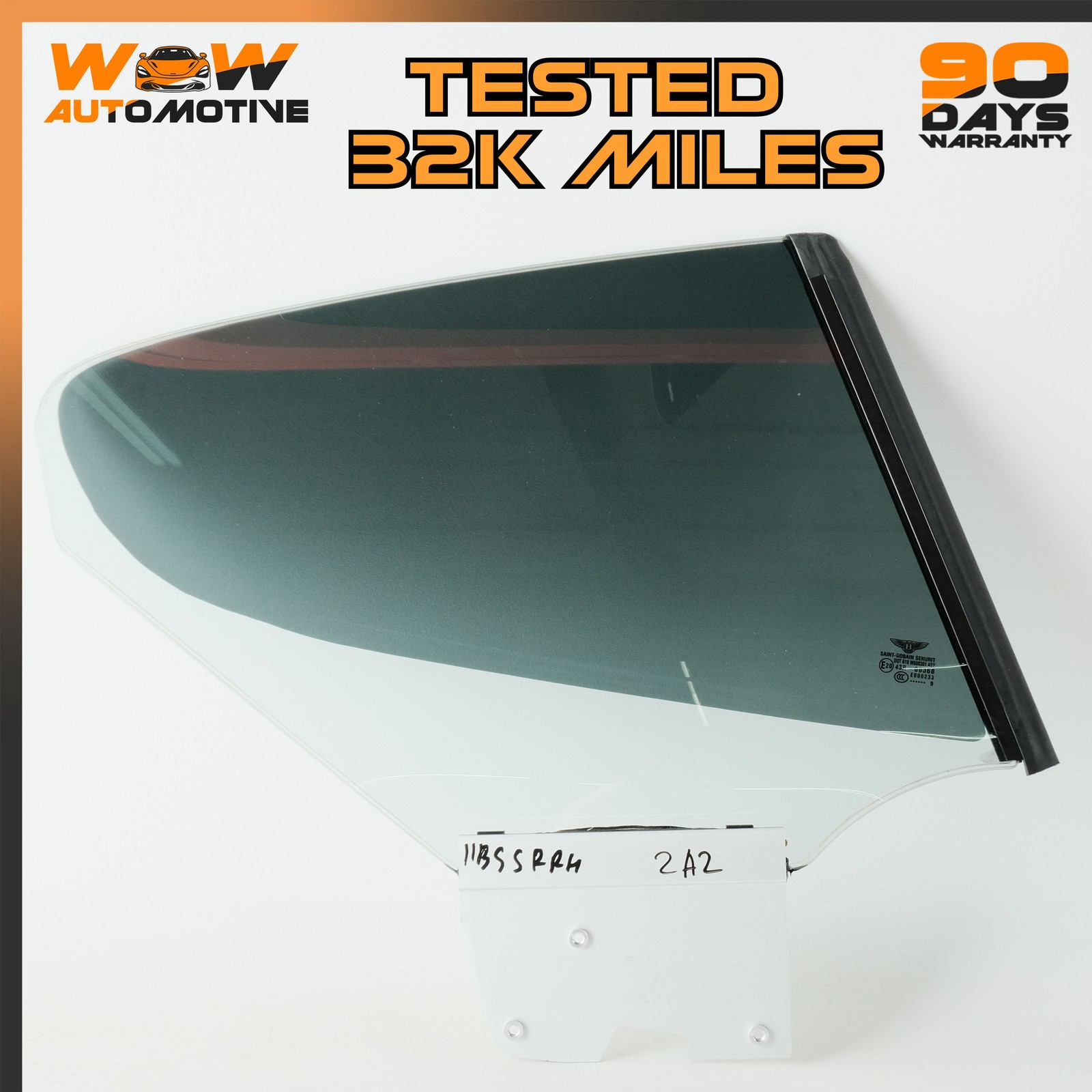 04-13 BENTLEY CONTINENTAL SUPERSPORTS GT REAR RIGHT QUARTER WINDOW GLASS OEM