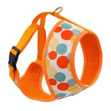 Dog Harness Soft Air Mesh Adjustable Step In Padded Dancing Dots Large