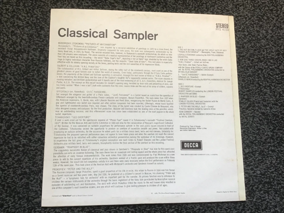 V/A - A CLASSICAL SAMPLER 1966 UK LP DECCA PHASE 4 STEREO PFS 4102 EXCELLENT+ - Image 2 of 4