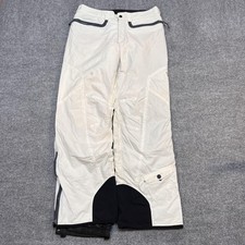 Mountain Hardwear Snow Pants Womens M White Insulated Ski Snowboard Zip Hem