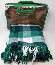 Vintage Faribault Woolen Mill Faribo Pak A Robe 64x52 Plaid Throw Blanket Case
