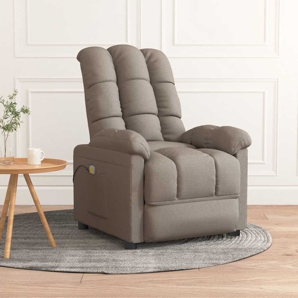 Massagesessel Liegefunktion Fernsehsessel Relaxsessel Sessel Stoff vidaXL-image