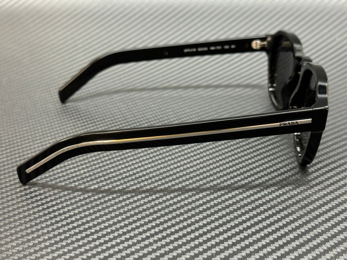 PRADA PR A16S 16K731 Black Grey Unisex 52 mm Sunglasses | eBay