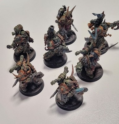 SF・ファンタジー・ホラー Plague Marines x 7 Warhammer 40k Death Guard Plague Marines X7 Squad Custom Painted Miniatures for