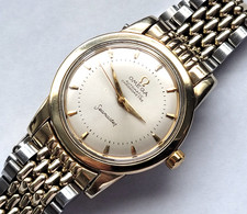 14Kgold capped / Steel Omega Chronometer Bumper Auto 352.Serviced. # 12 Bracelet