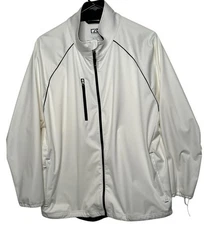 Cutter & Buck Men's Golf Jacket Sz L WeatherTec Full Zip Water Wind Resistant