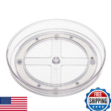 Amazon Basics Clear Lazy Susan Turntable Organizer 9-Inch 2-Pack Kitchen Pantry