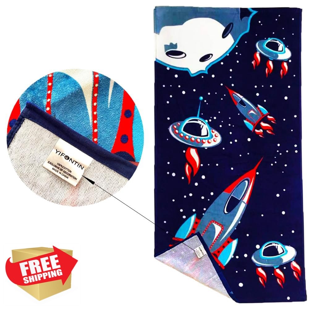 Navy Rocket Velour Terry 24x48 Cotton
