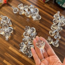 36 Vintage Prism String Mini Light Covers Clear Lucite Christmas