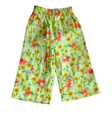 VTG Sears Perma-Prest TWILL PANTS Elastic Waist ANIMALS ZOO FLOWERS sz M, 18M